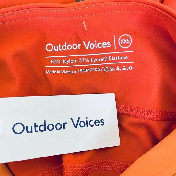 Outdoor Voices Leggings Womens Size XXS Orange 7/8 Length Training Activewear - Picture 8 of 12